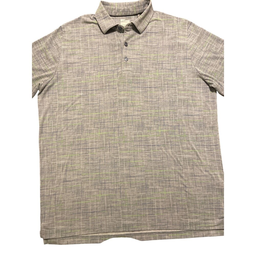 Callaway Shirt Mens Sz Large grey Golf Polo T-shirt striped short sleeve